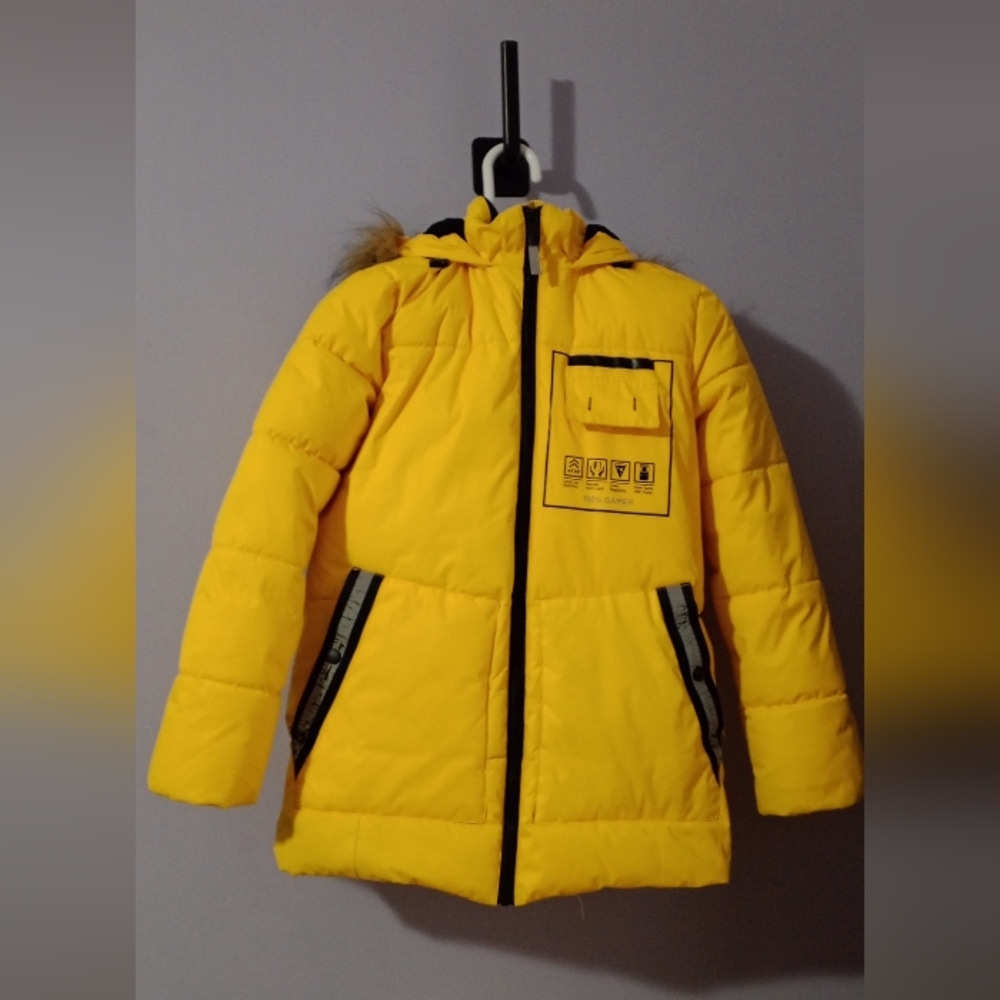 Yellow Kids Puffer Jacket